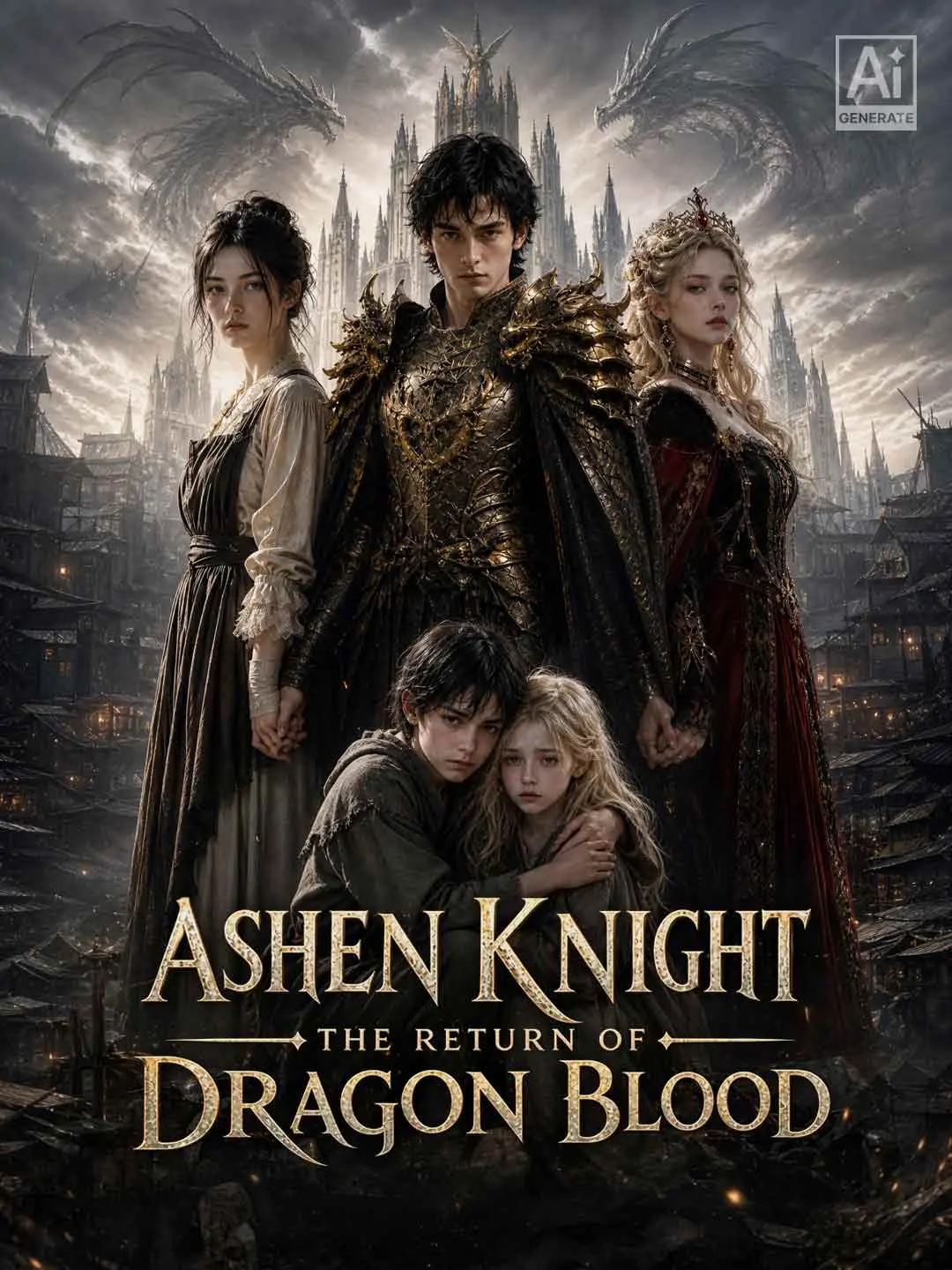Cover of the miniseries Ashen Knight: The Return of Dragon Blood