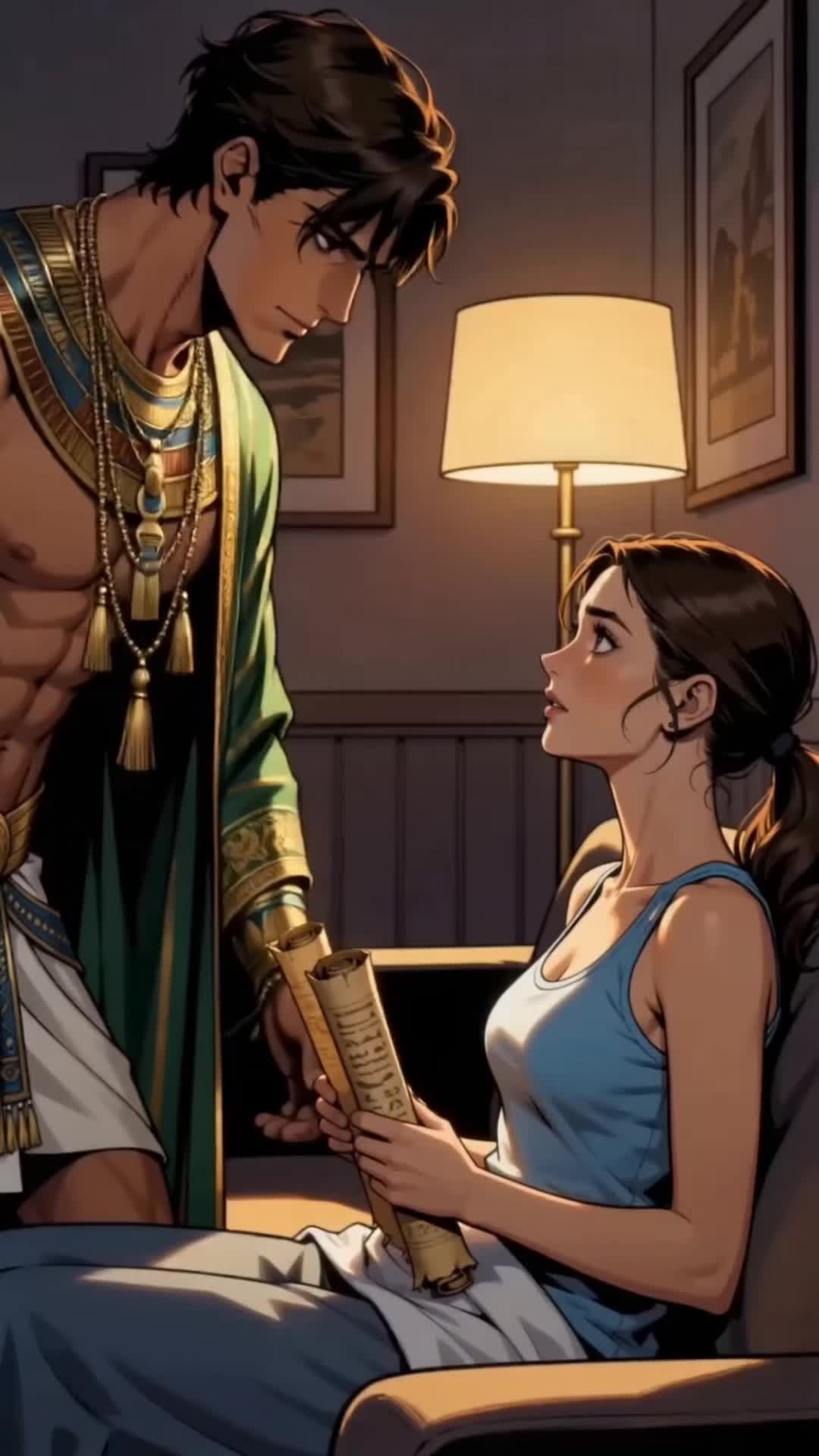 Episode 25 of Awakened by a Kiss: The Pharaoh is My Roommate