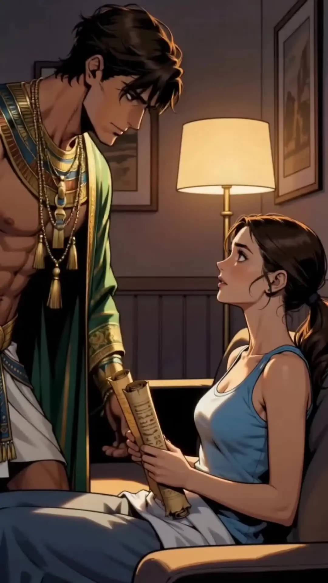 Episode 25 of Awakened by a Kiss: The Pharaoh is My Roommate