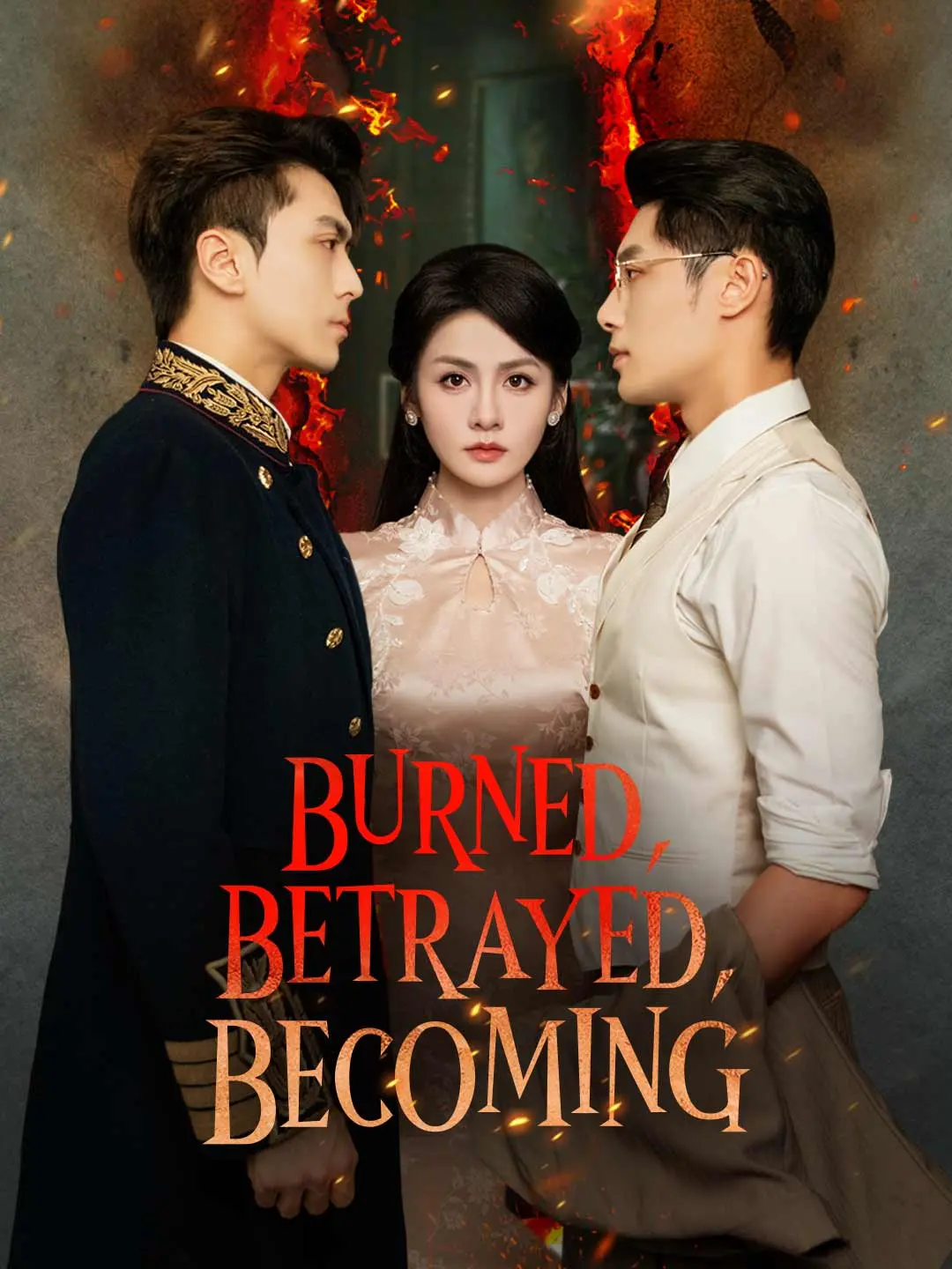 Cover of the miniseries Burned, Betrayed, Becoming