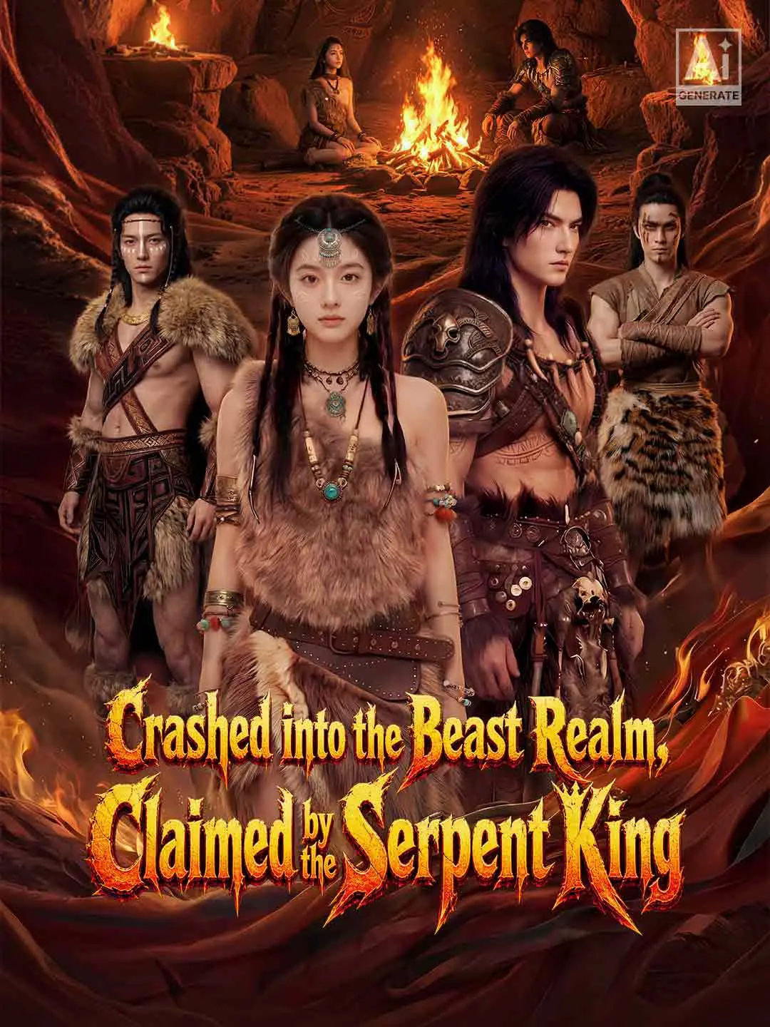 Cover of the miniseries Crashed into the Beast Realm, Claimed by the Serpent King