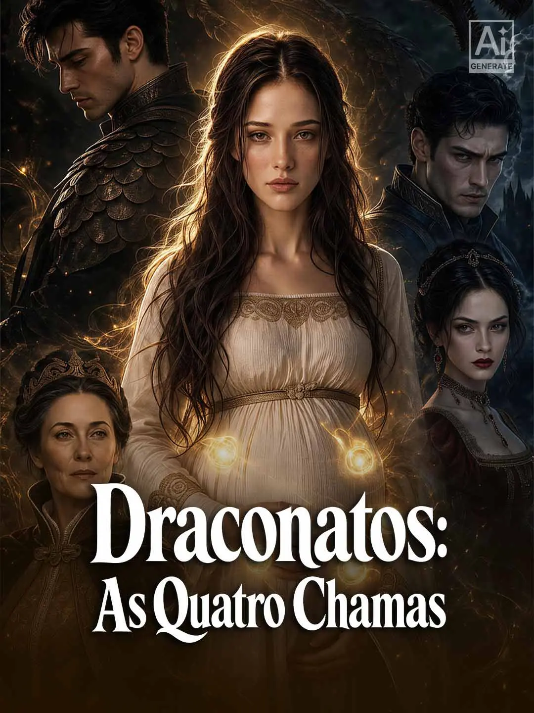 Capa da minissérie Draconatos: As Quatro Chamas