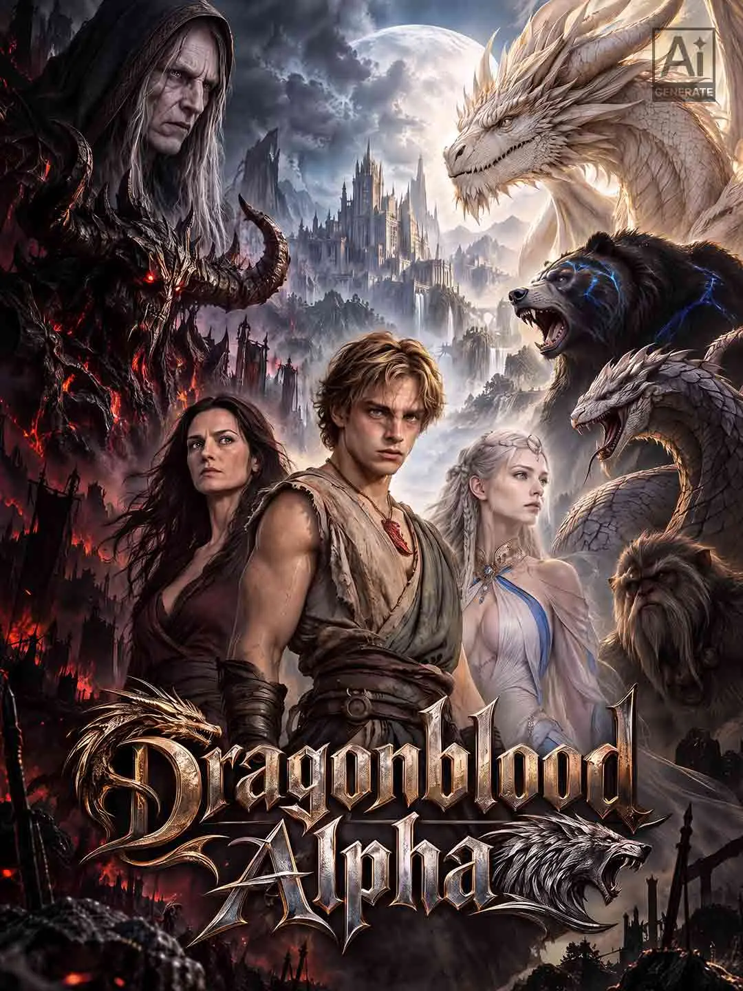 Cover of the miniseries Dragonblood Alpha