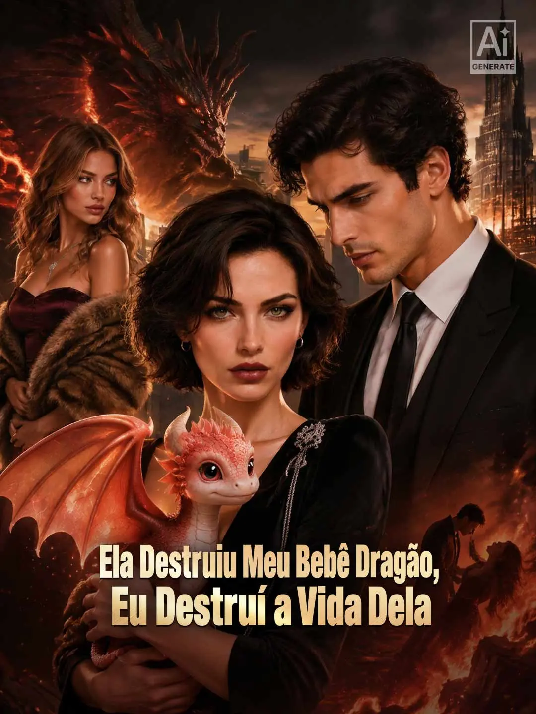 Capa da minissérie Ela Destruiu Meu Bebê Dragão, Eu Destruí a Vida Dela