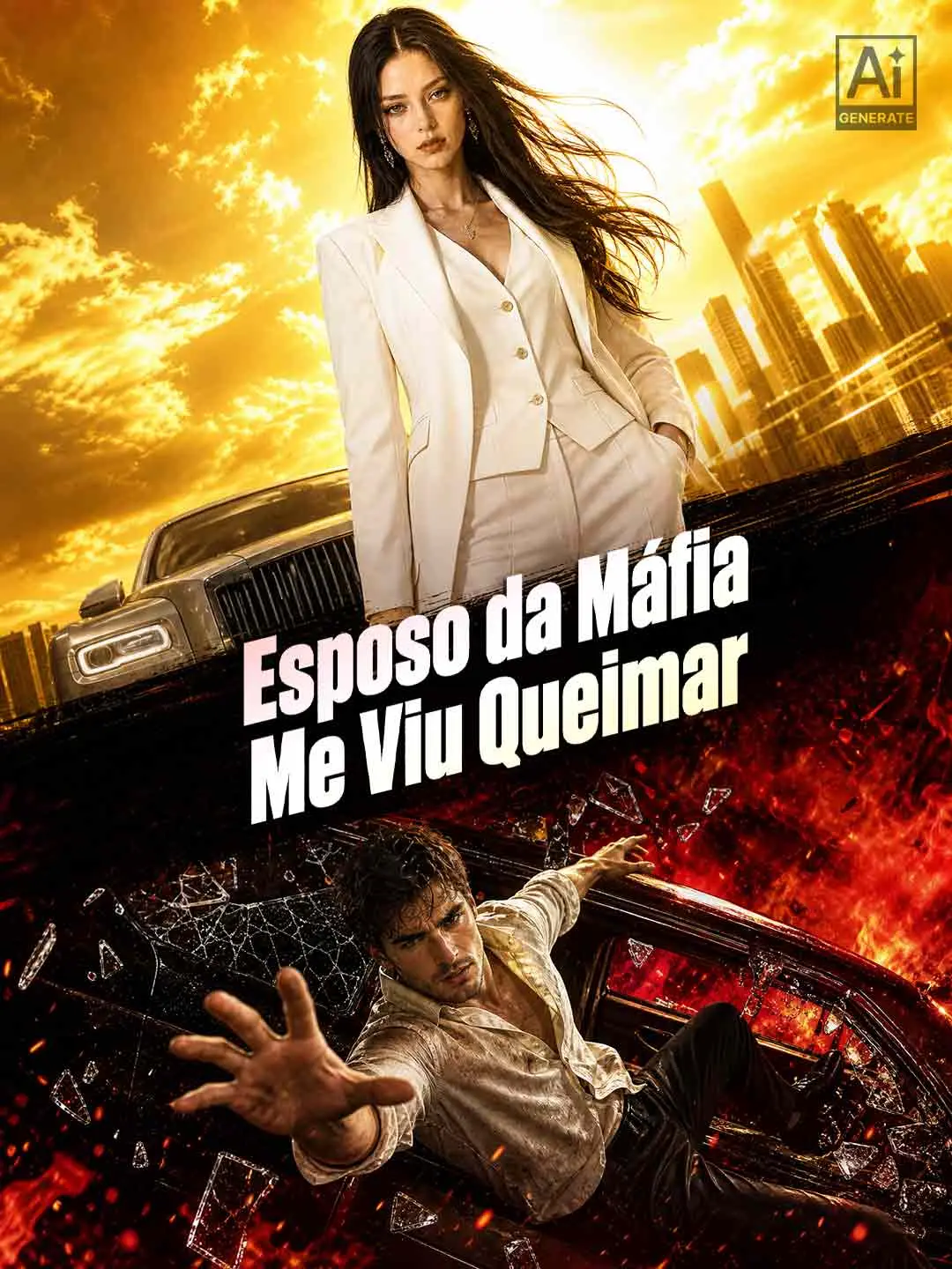 Capa da minissérie Esposo da Máfia Me Viu Queimar