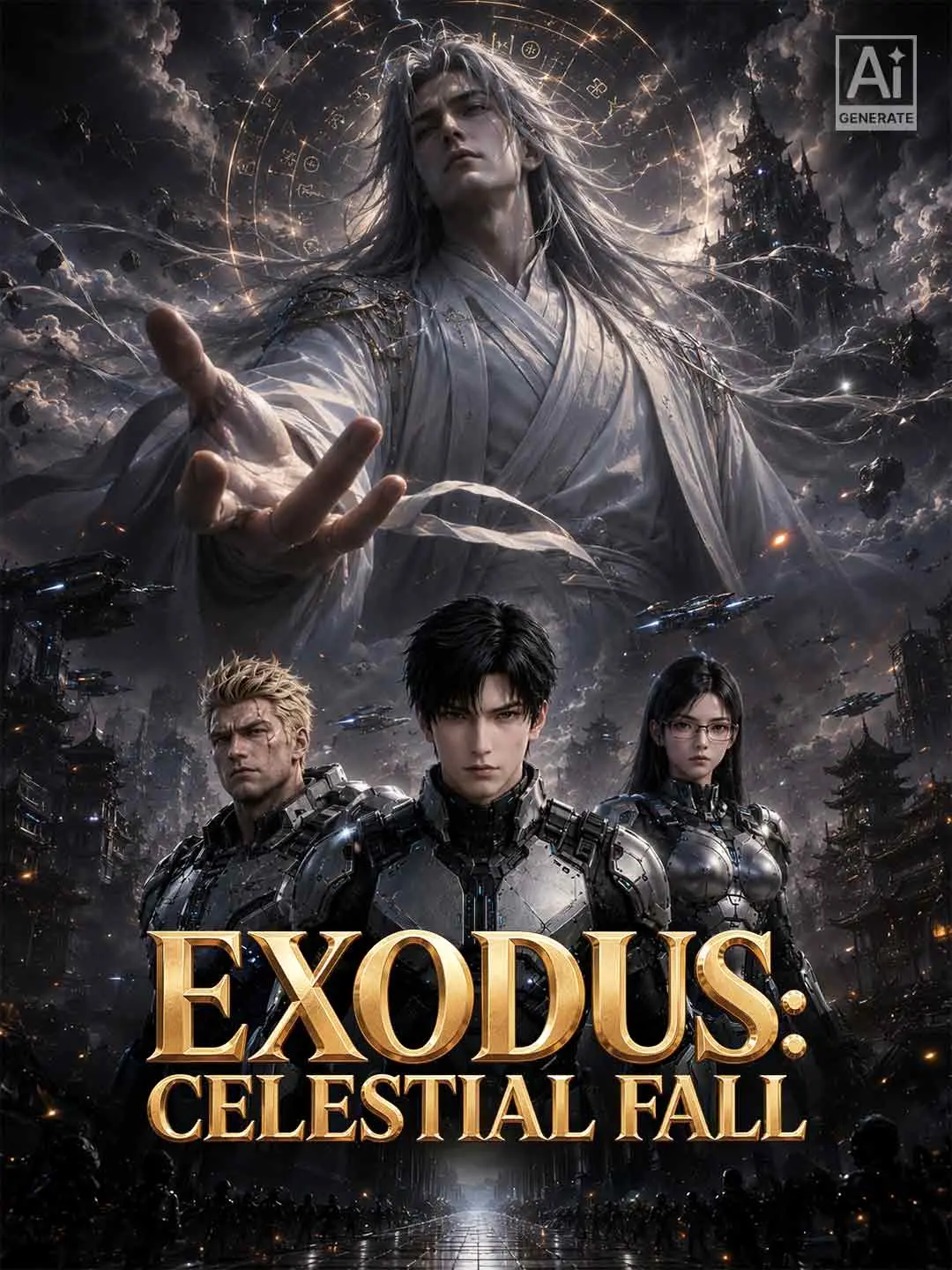 Cover of the miniseries EXODUS: CELESTIAL FALL