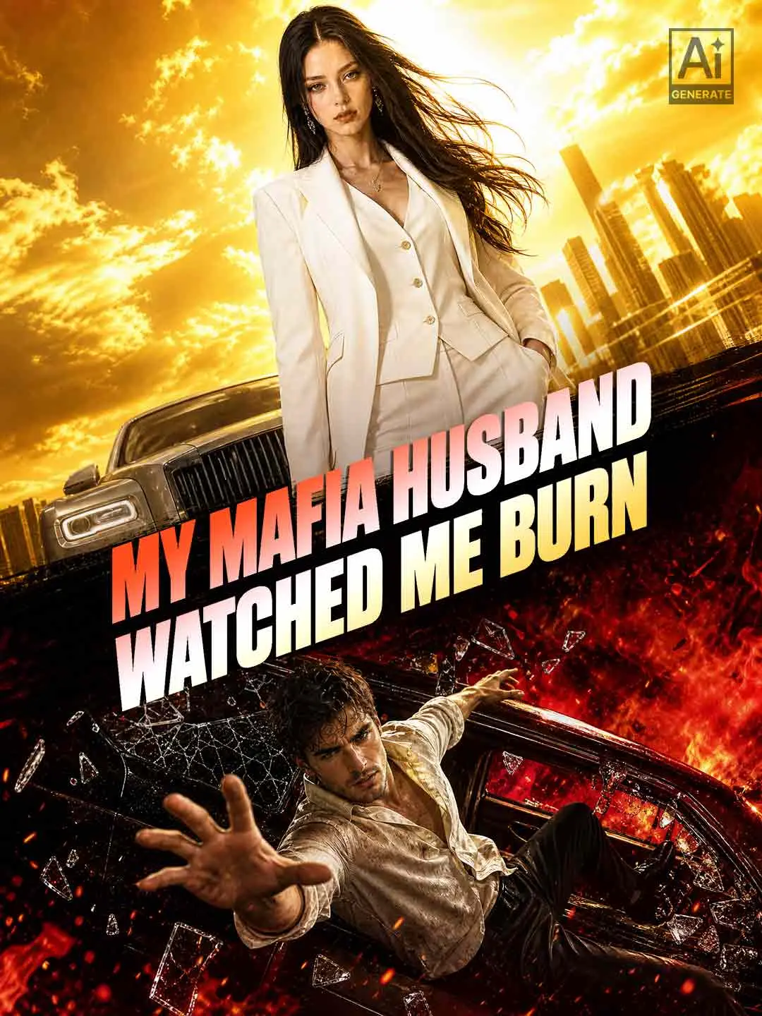 Cover of the miniseries MY MAFIA HUSBAND WATCHED ME BURN