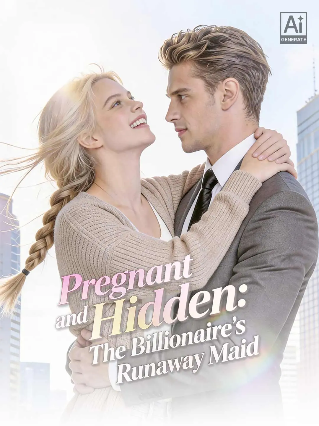 Capa da minissérie Pregnant and Hidden：The Billionaire's Runaway Maid
