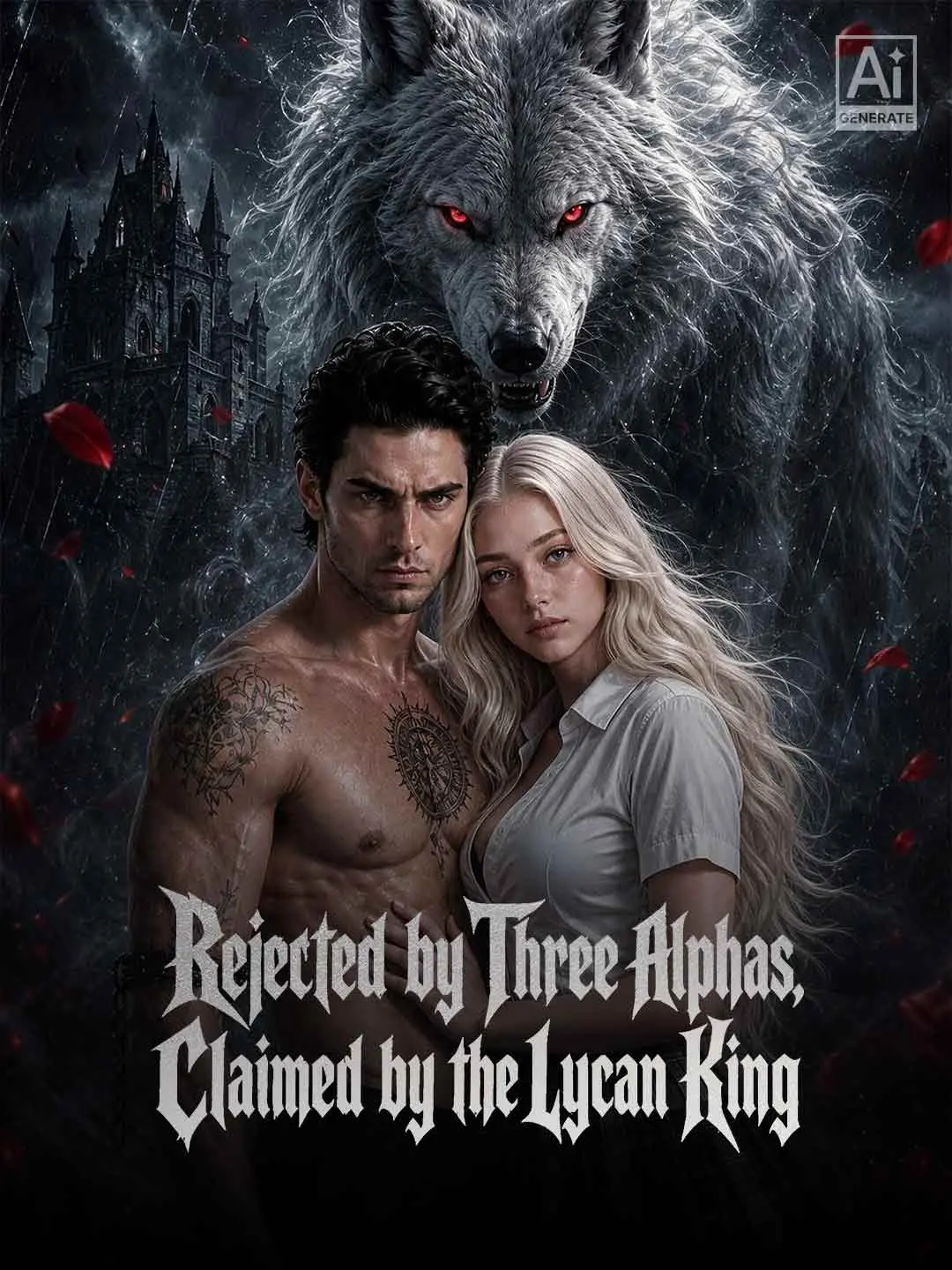 Cover of the miniseries Rejected by Three Alphas, Claimed by the Lycan King