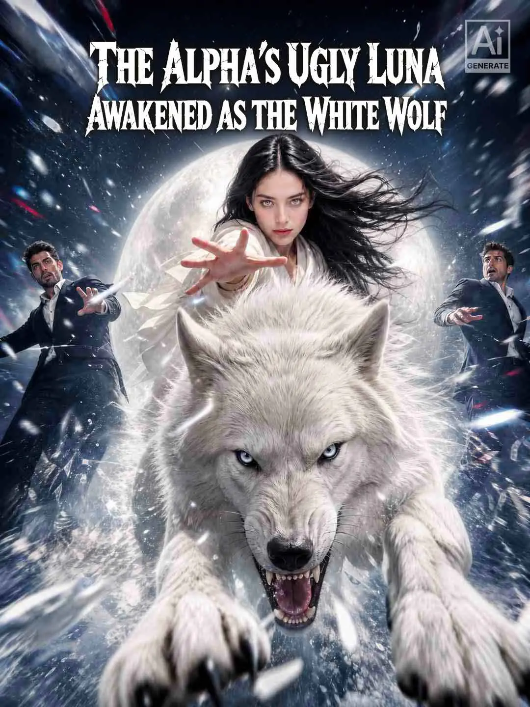 Cover of the miniseries The Alpha’s Ugly Luna Awakened as the White Wolf