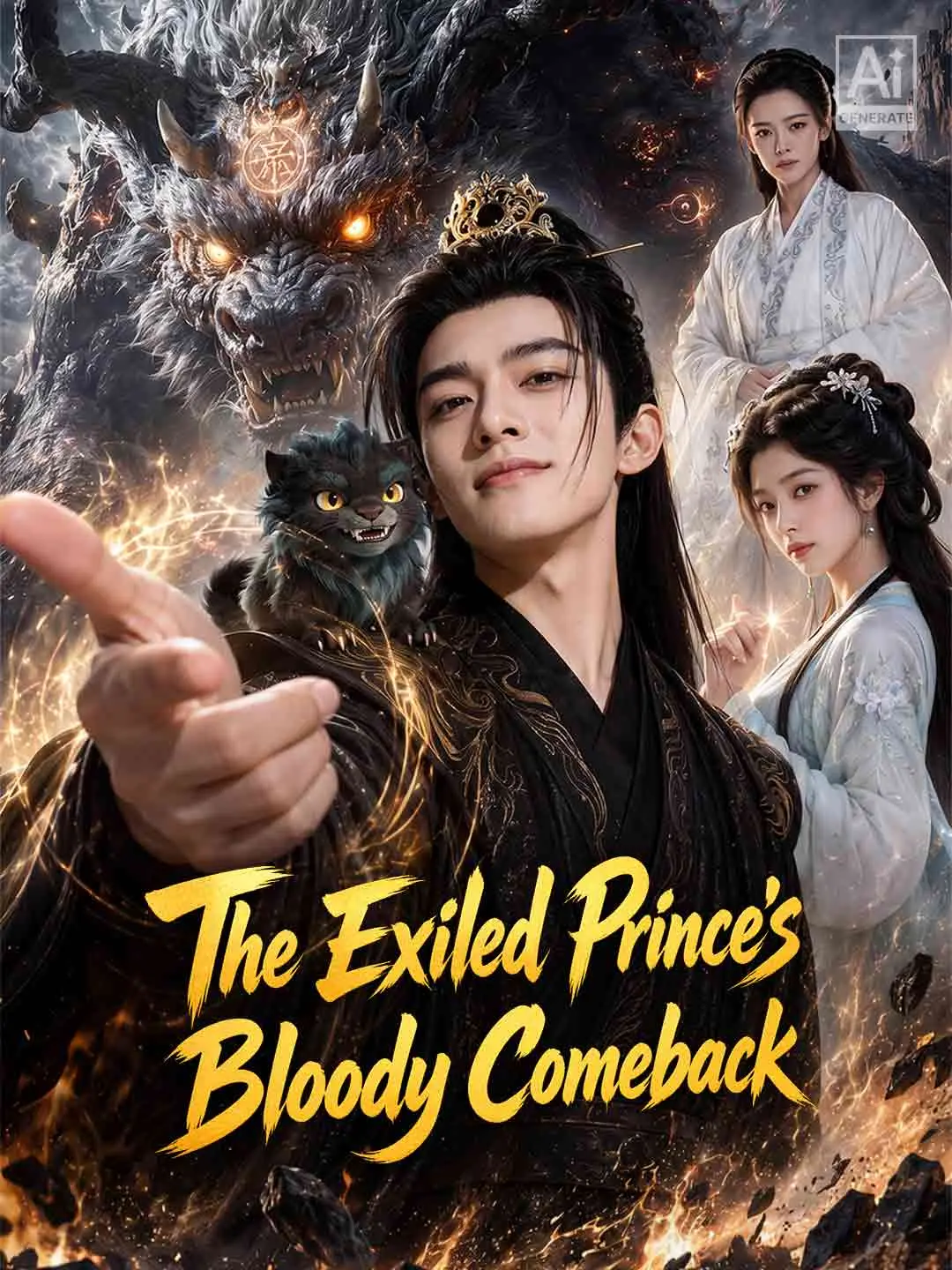 Cover of the miniseries The Exiled Prince's Bloody Comeback