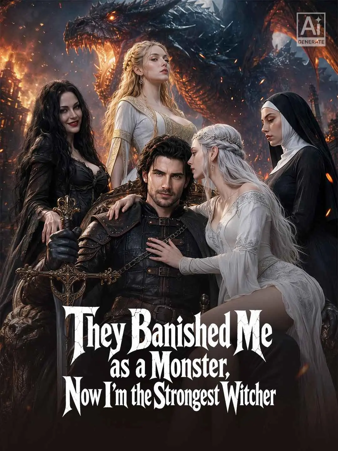 Cover of the miniseries They Banished Me as a Monster, Now I'm the Strongest Witcher